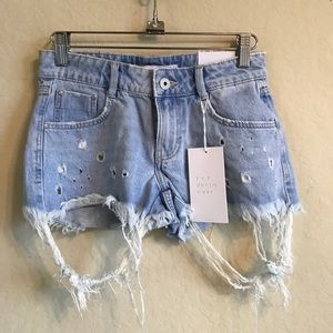 ZARA ultra distressed shorts size 00 PRICE DROP